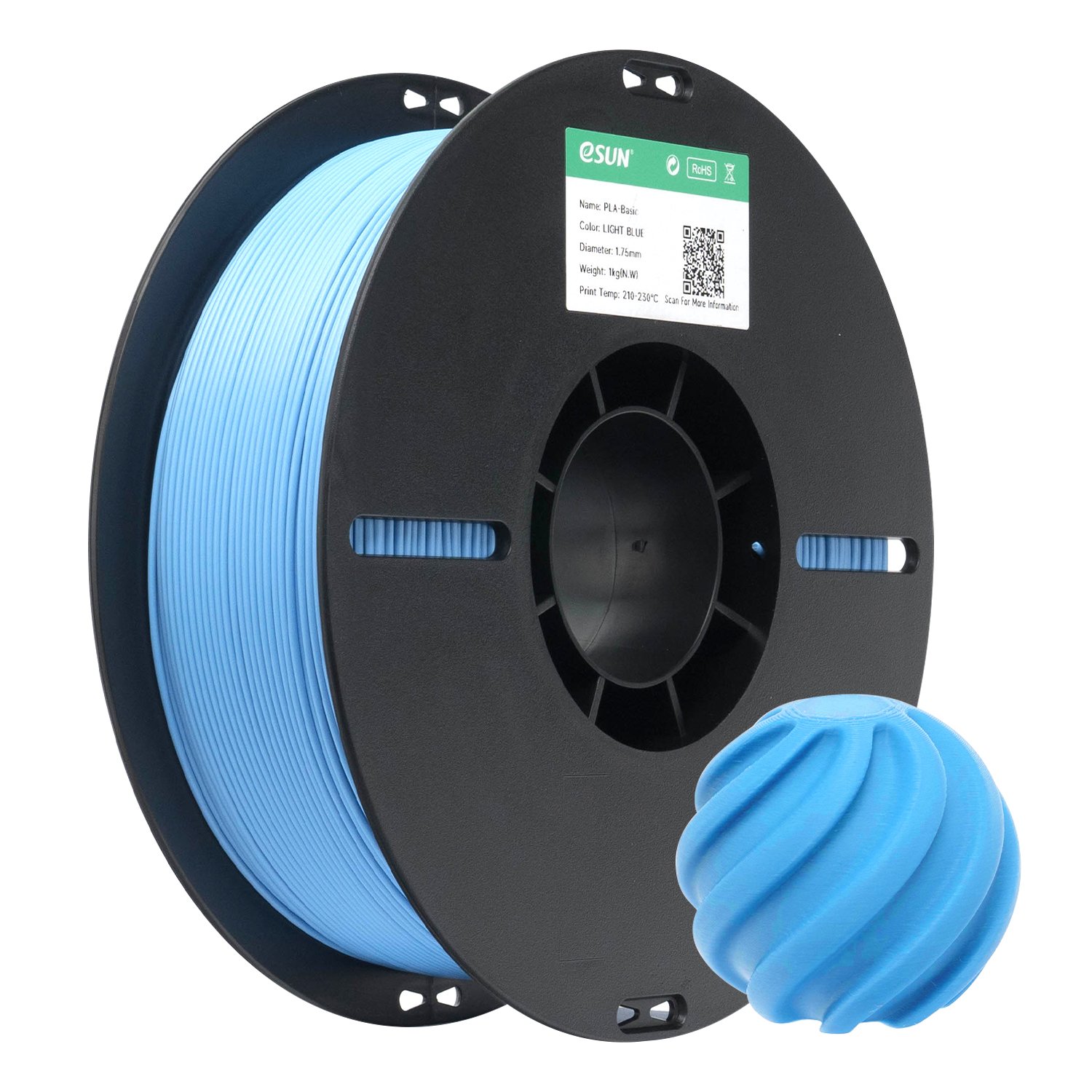 Filamento 3d eSun PLA Basic Azul Claro 1kg
