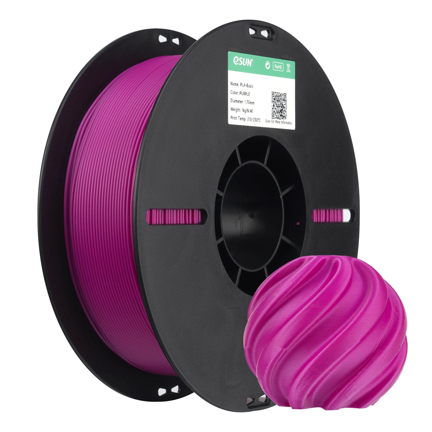 Filamento 3d eSun PLA Basic Roxo 1kg