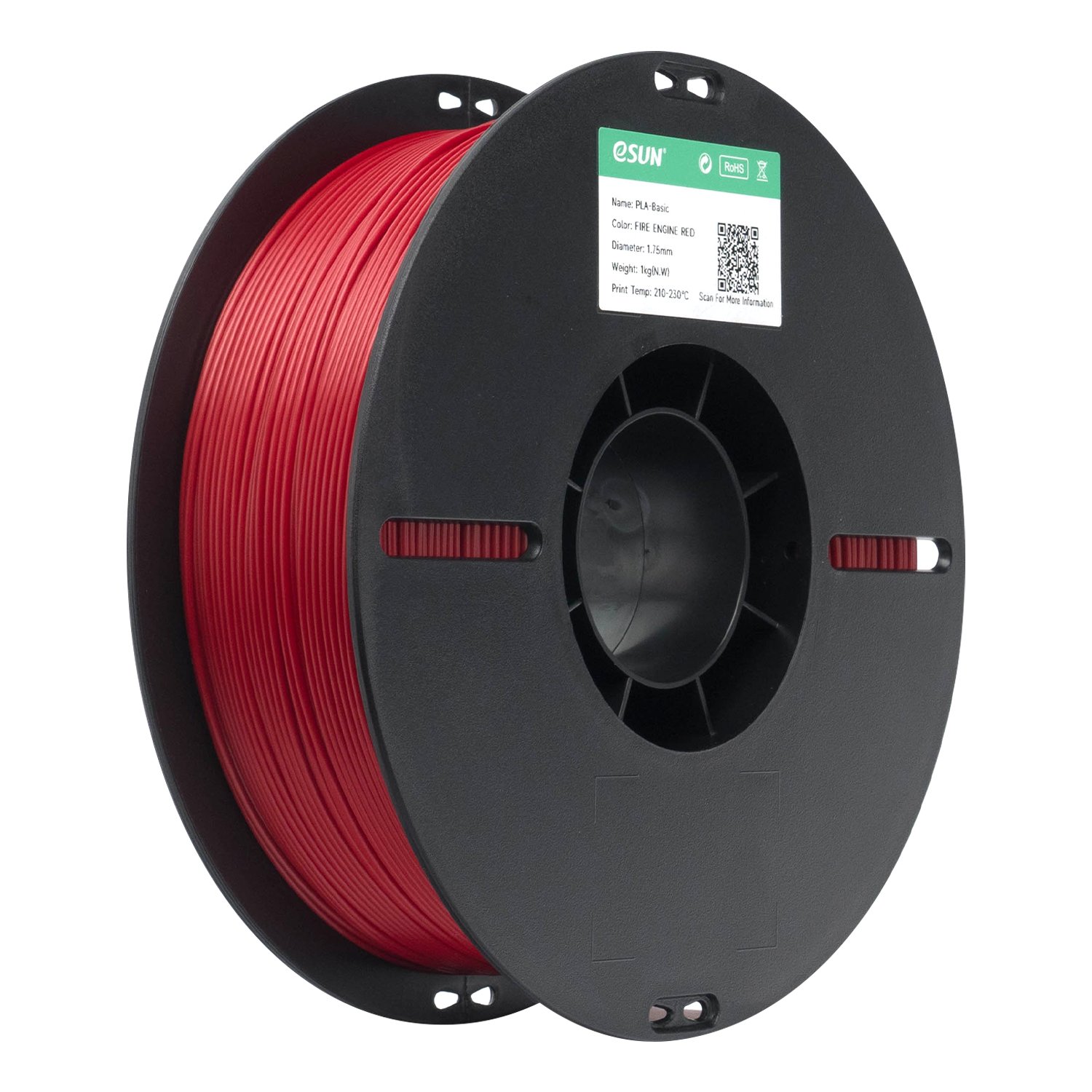 Filamento 3d eSun PLA Vermelho Bombeiro 1kg - Imagem 3