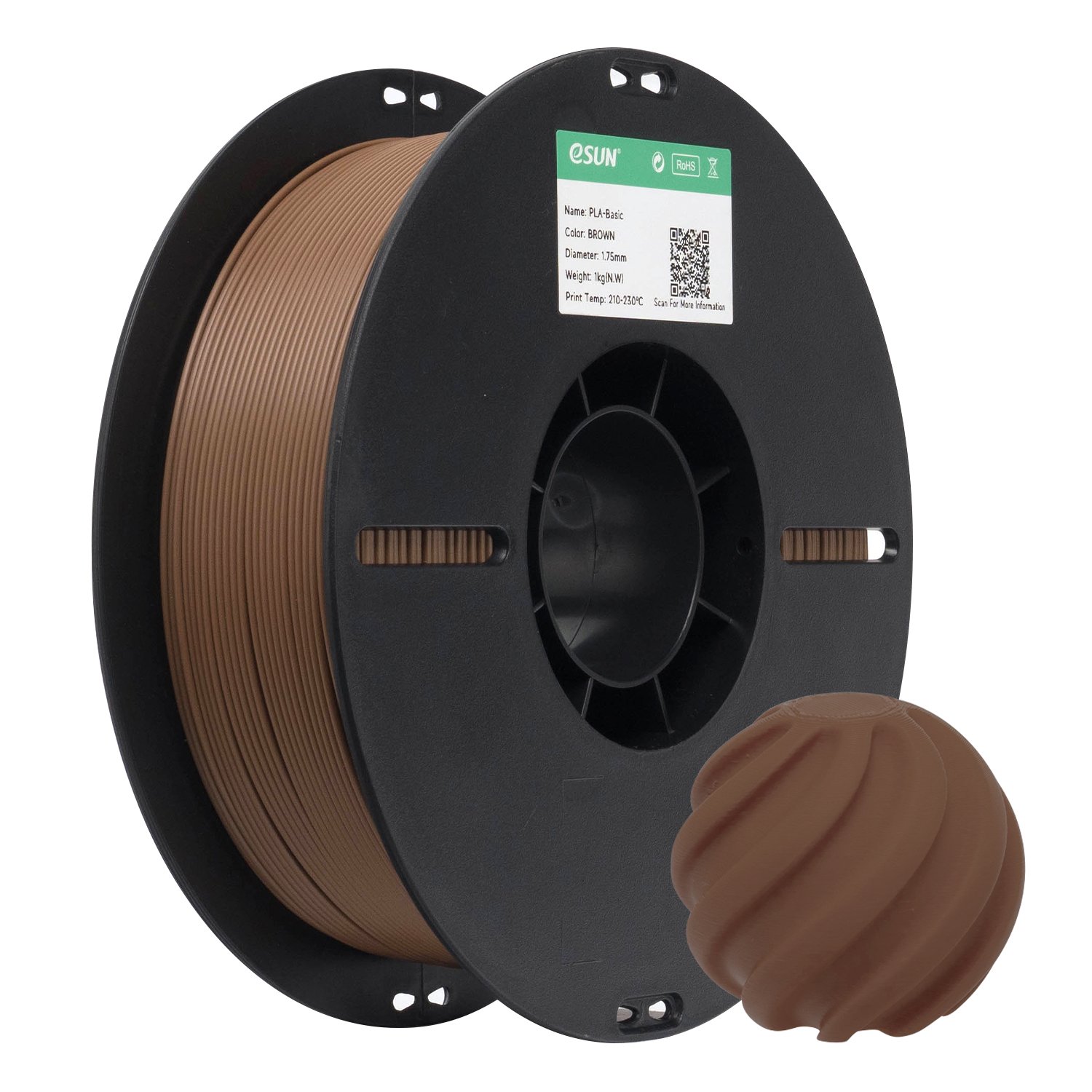 Filamento 3d eSun PLA Marrom 1kg