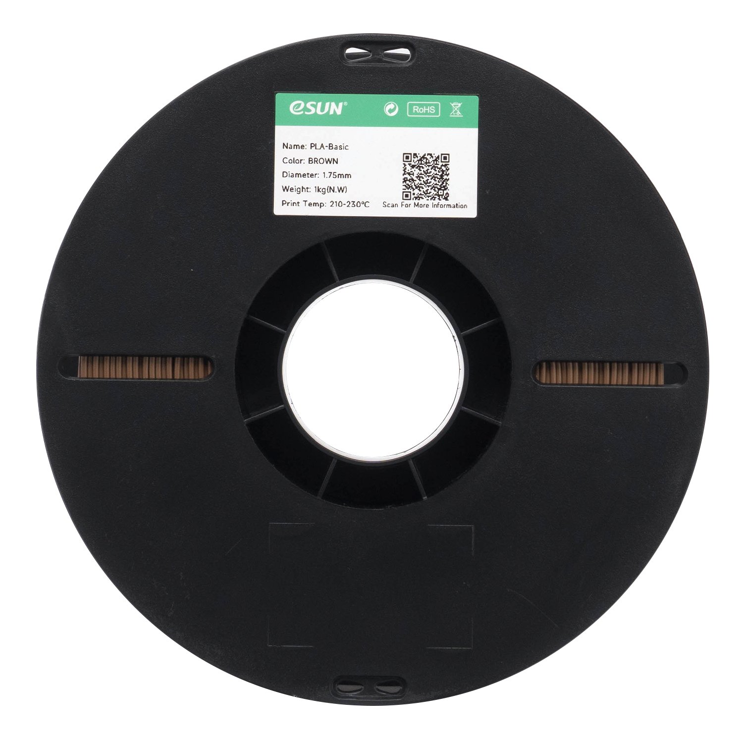 Filamento 3d eSun PLA Marrom 1kg - Imagem 2