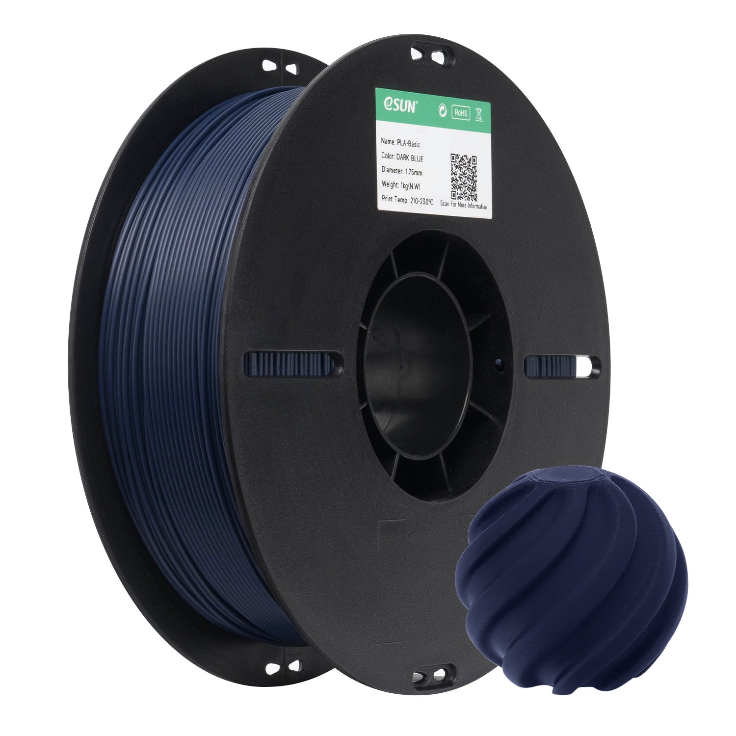 Filamento 3d eSun PLA Azul Escuro 1kg