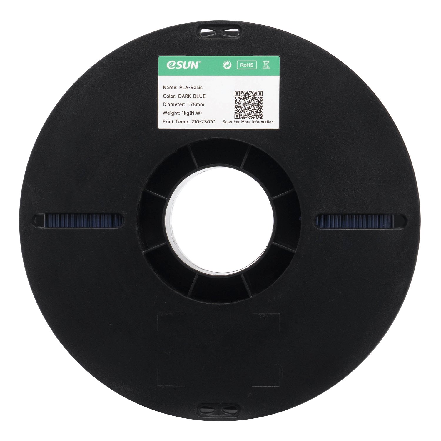 Filamento 3d eSun PLA Azul Escuro 1kg - Imagem 2