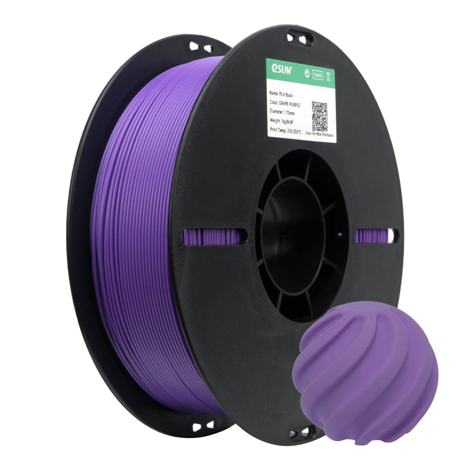 Filamento 3d eSun PLA Roxo Uva 1kg