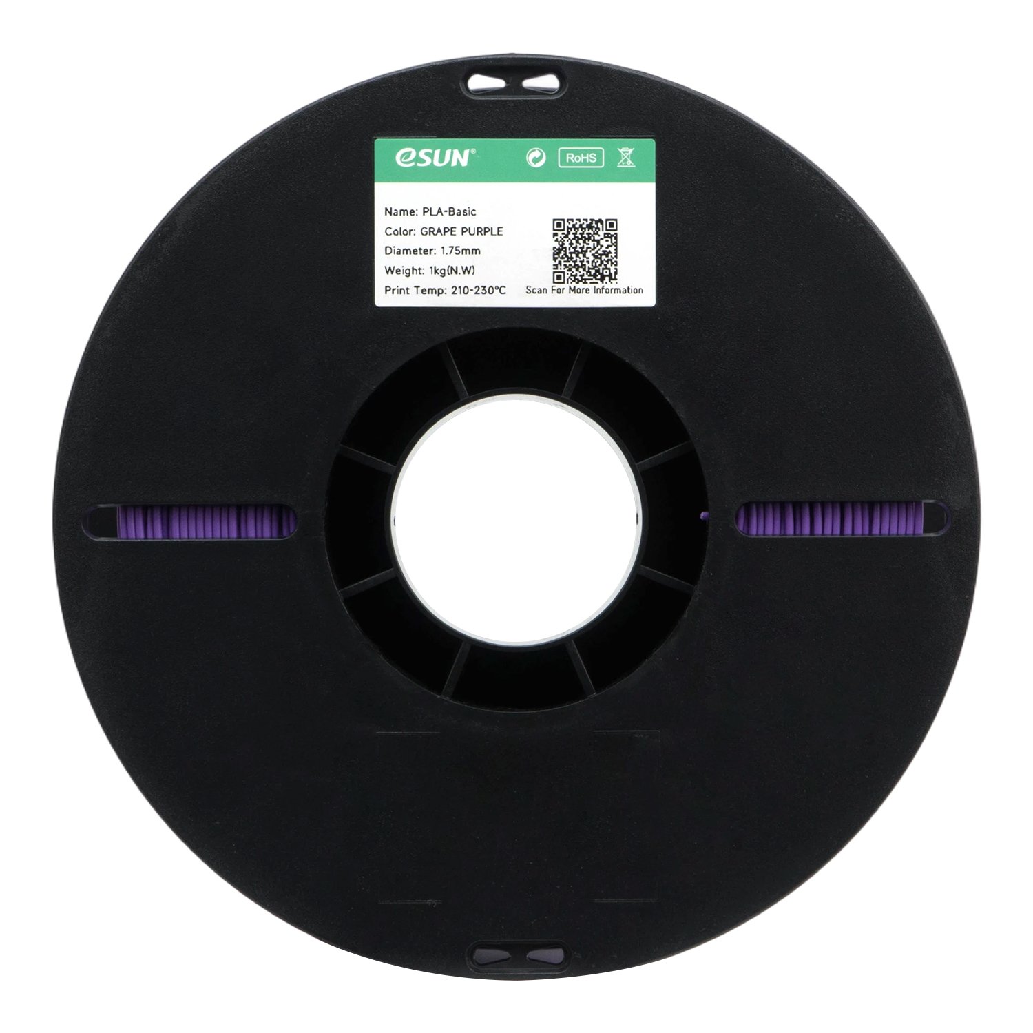 Filamento 3d eSun PLA Roxo Uva 1kg - Imagem 2