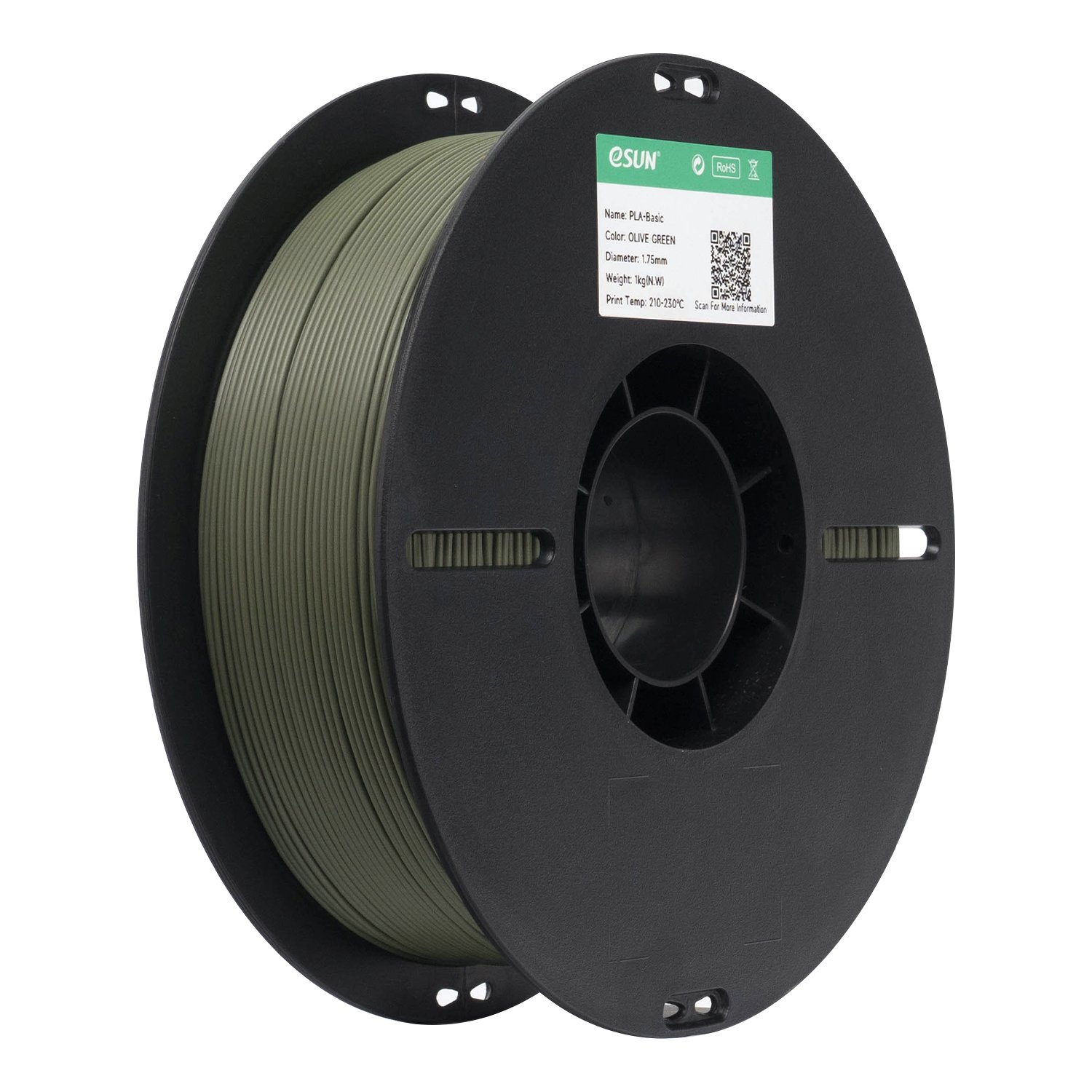 Filamento 3d eSun PLA Verde Oliva 1kg - Imagem 3