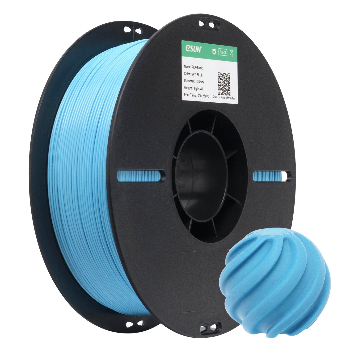 Filamento 3d eSun PLA Azul Céu 1kg