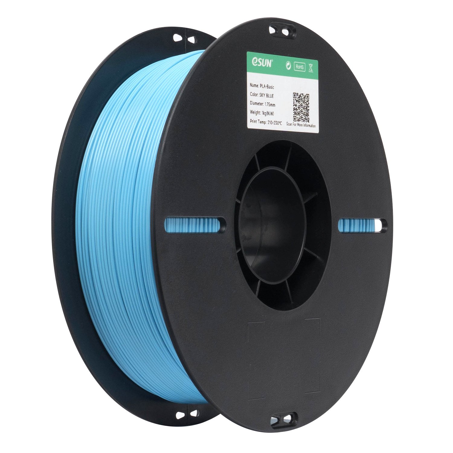 Filamento 3d eSun PLA Azul Céu 1kg - Imagem 3