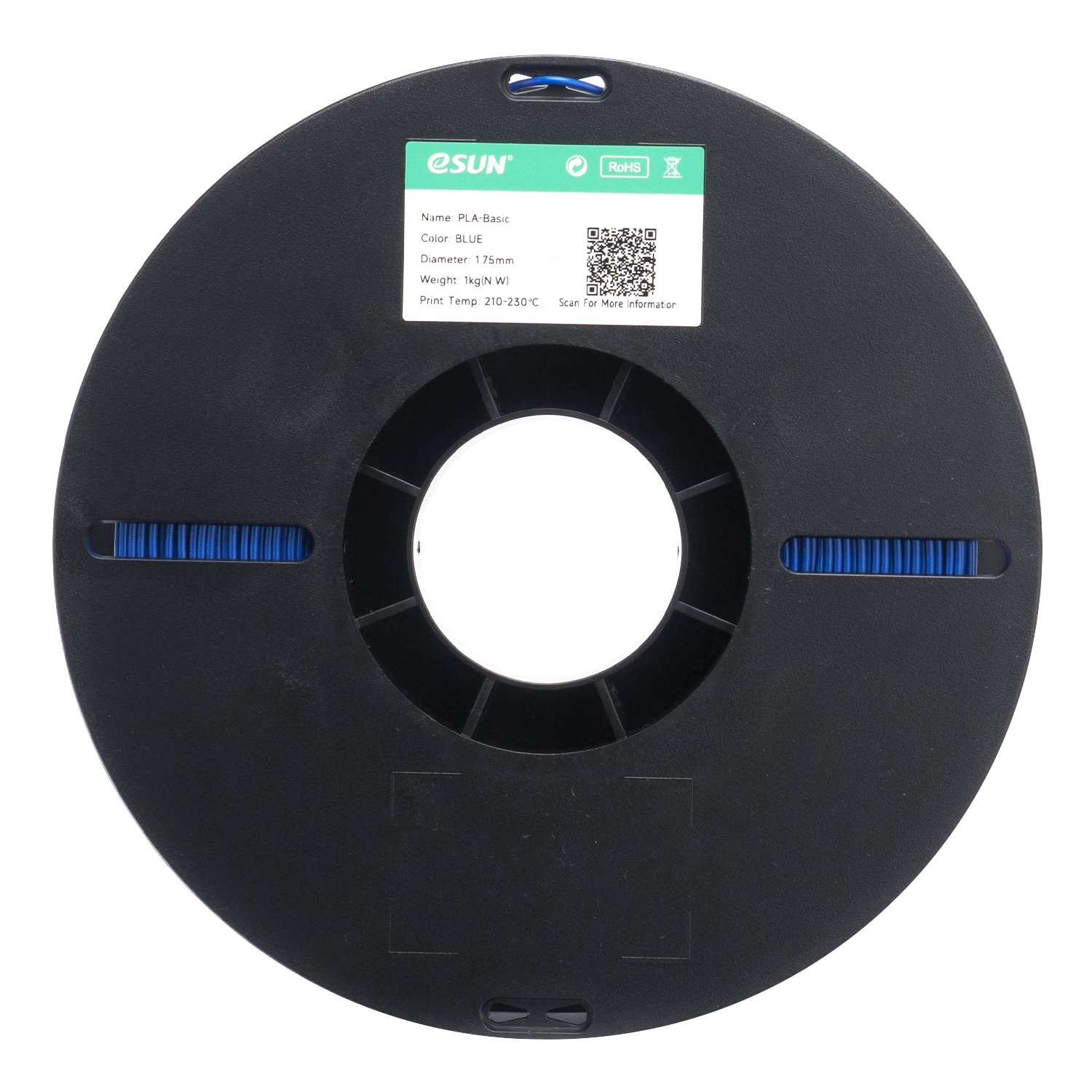 Filamento 3d eSun PLA Basic Azul 1kg - Imagem 2