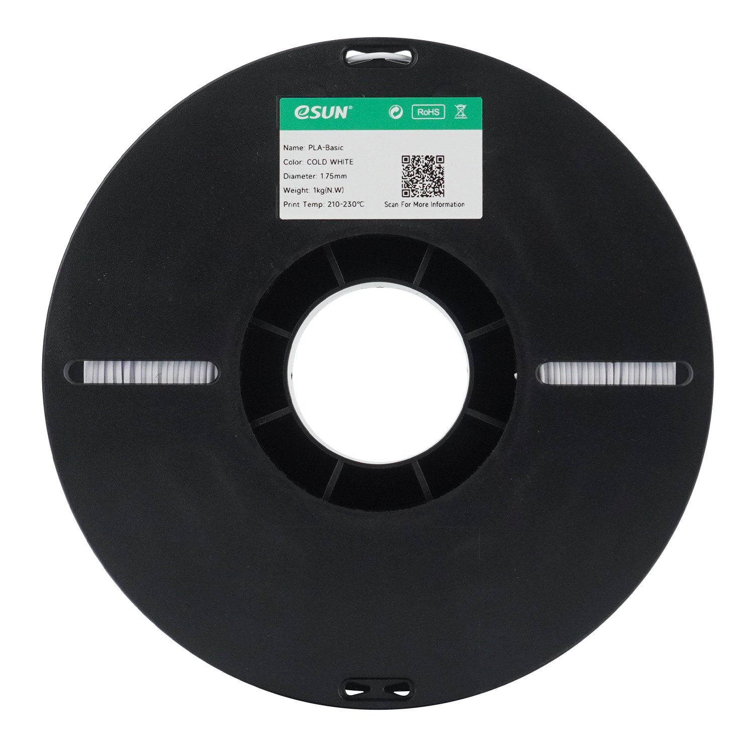 Filamento 3d eSun PLA Basic Branco Gelo 1kg - Imagem 2