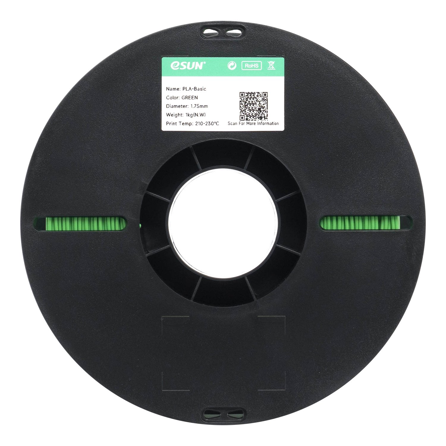 Filamento 3d eSun PLA Basic Verde 1kg - Imagem 2