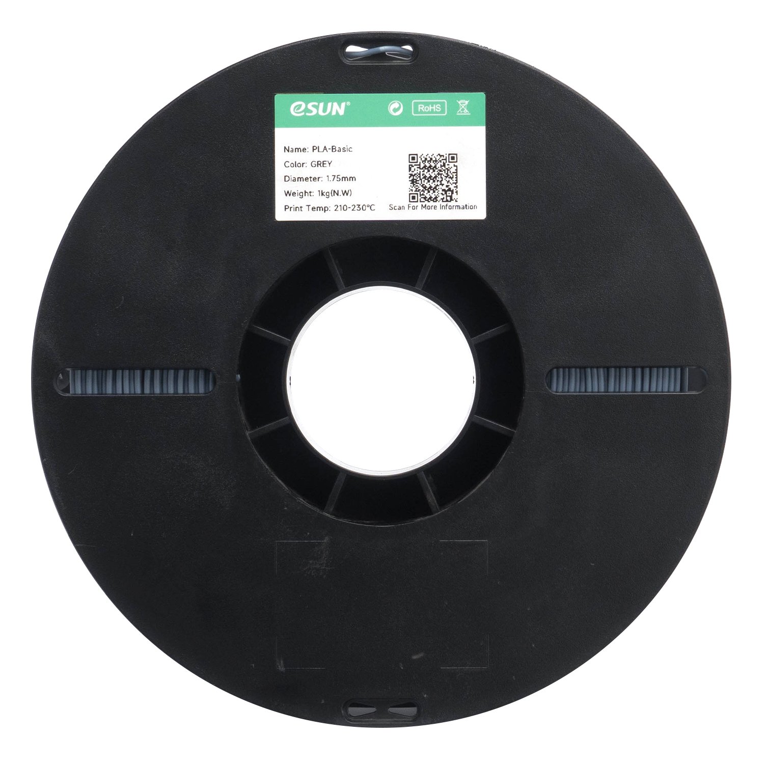 Filamento 3d eSun PLA Basic Cinza 1kg - Imagem 2