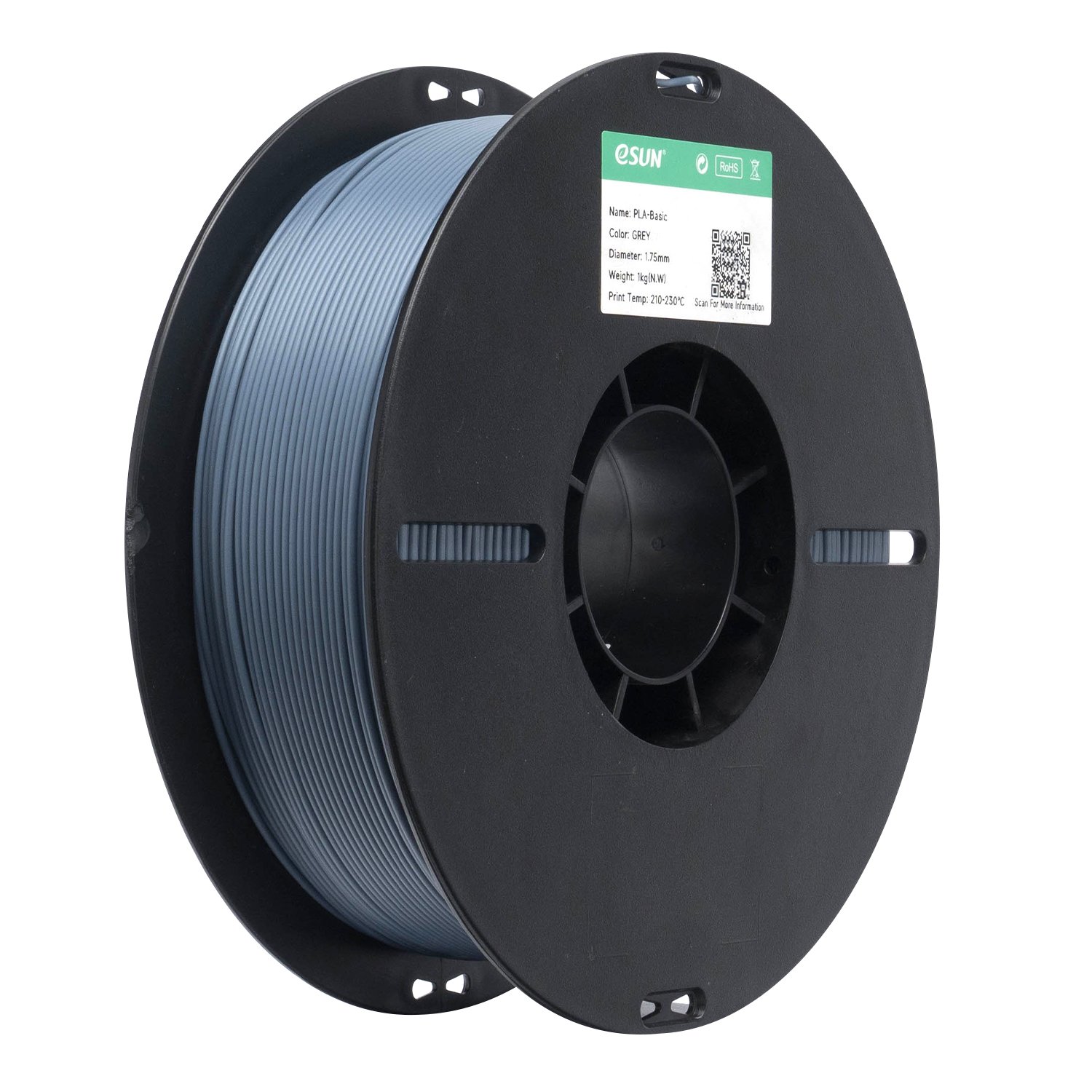 Filamento 3d eSun PLA Basic Cinza 1kg - Imagem 3