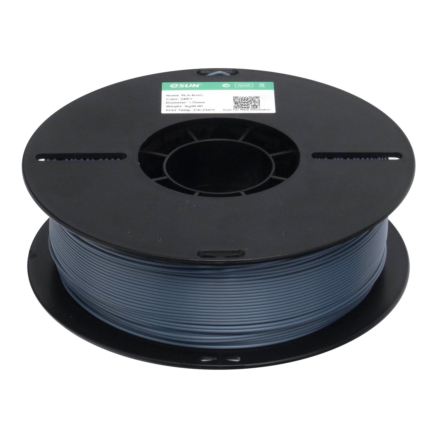Filamento 3d eSun PLA Basic Cinza 1kg - Imagem 4