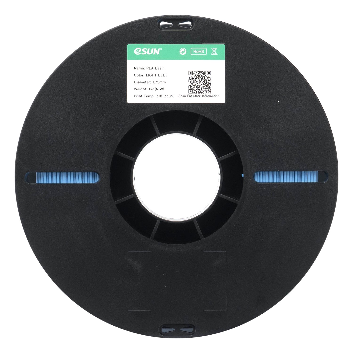 Filamento 3d eSun PLA Basic Azul Claro 1kg - Imagem 2