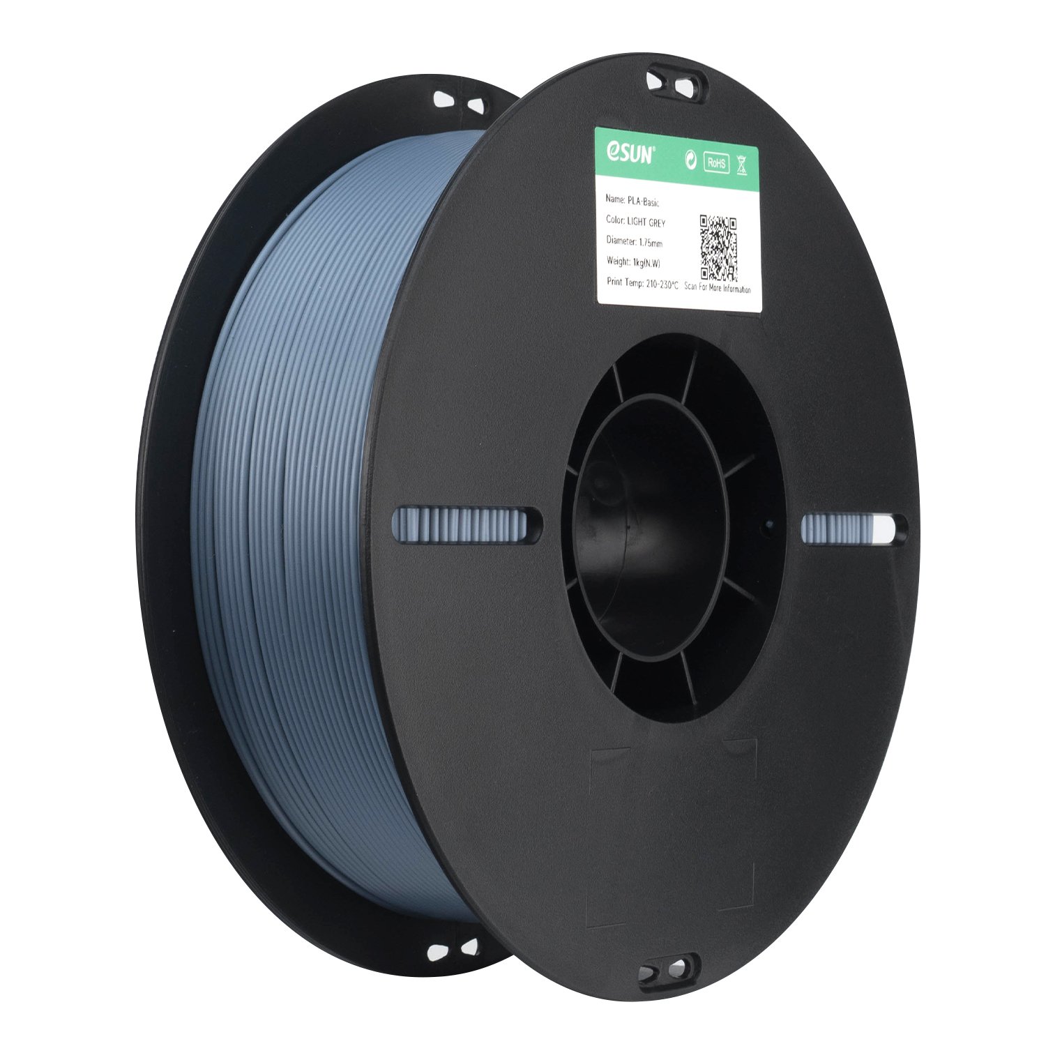 Filamento 3d eSun PLA Basic Cinza Claro 1kg - Imagem 3