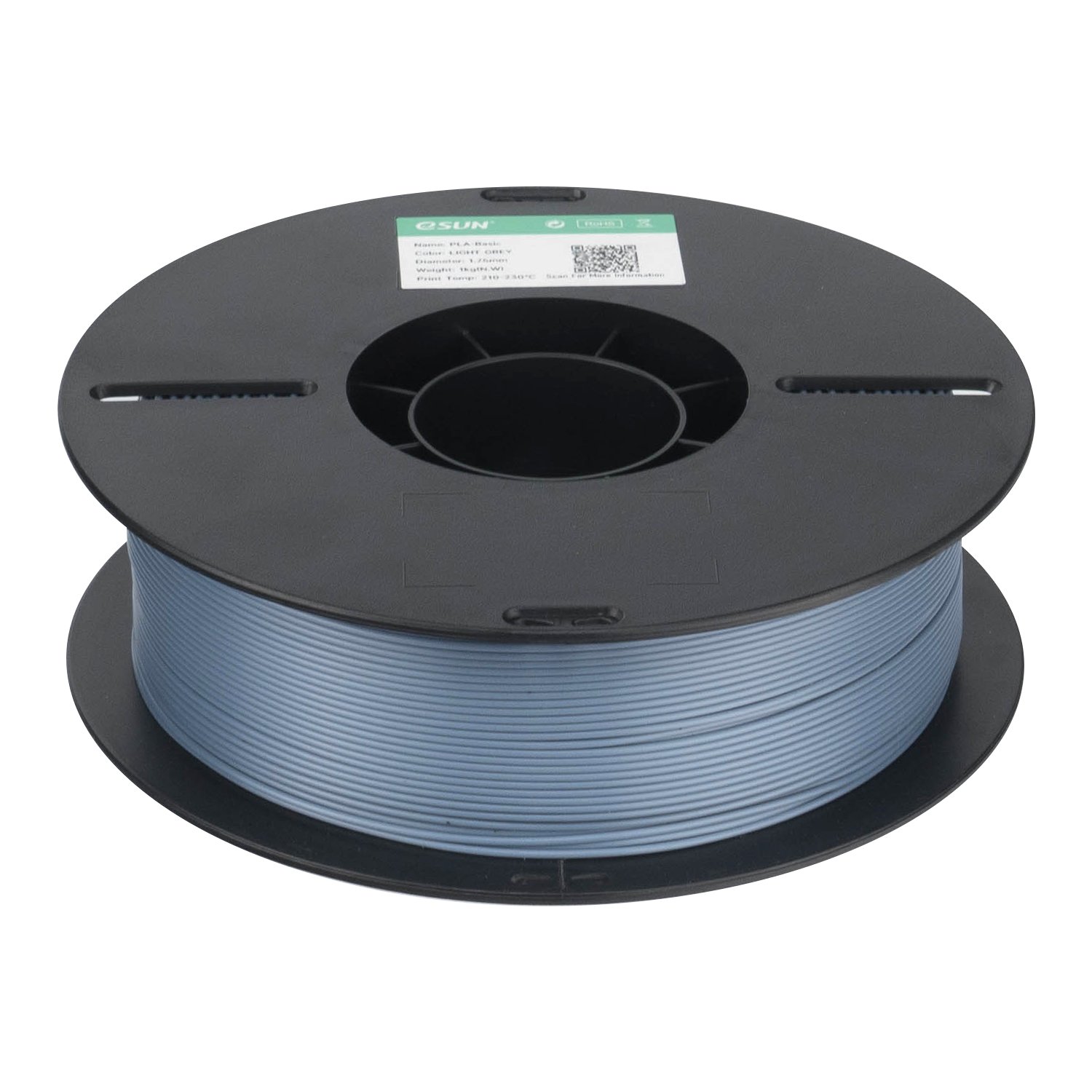 Filamento 3d eSun PLA Basic Cinza Claro 1kg - Imagem 5