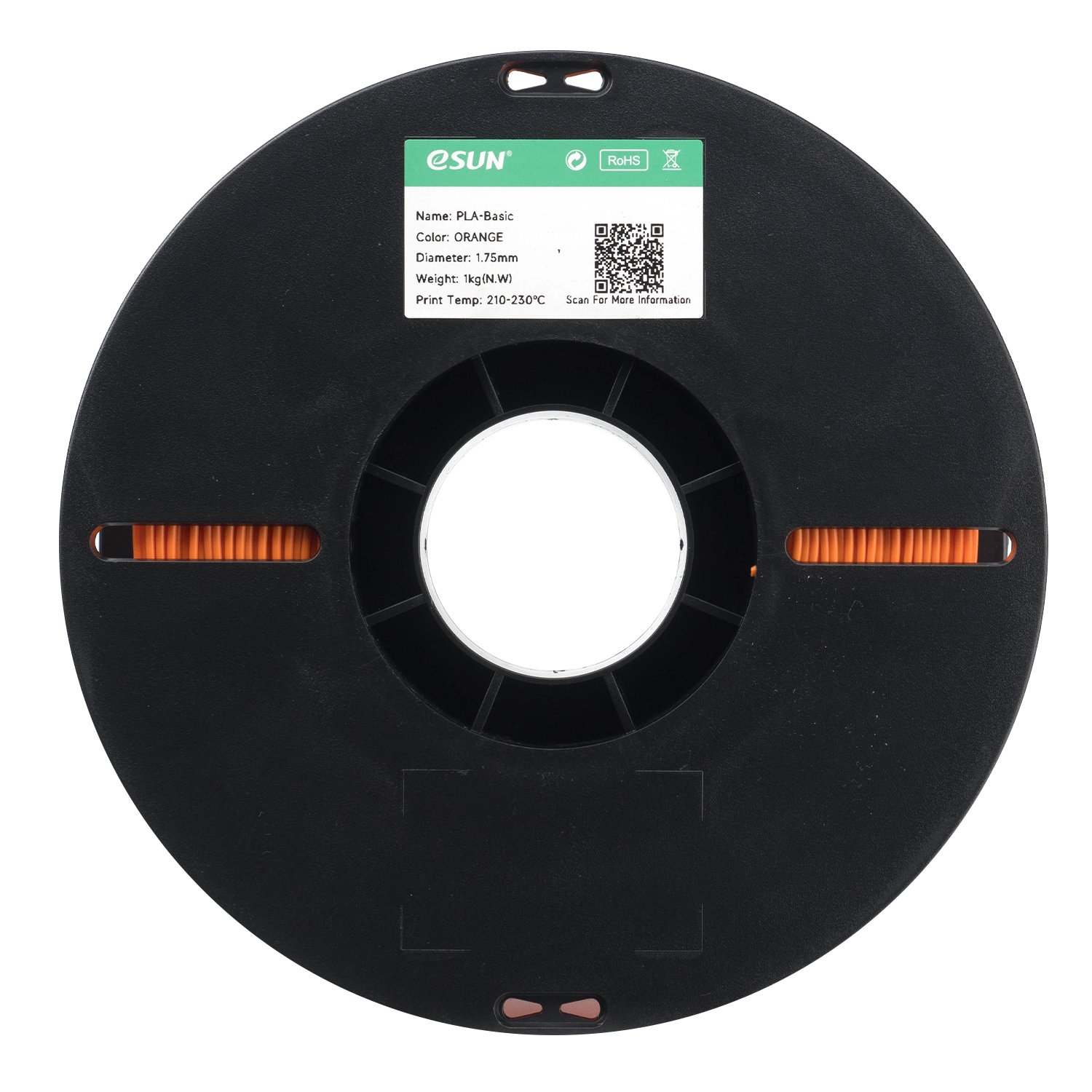 Filamento 3d eSun PLA Basic Laranja 1kg - Imagem 2