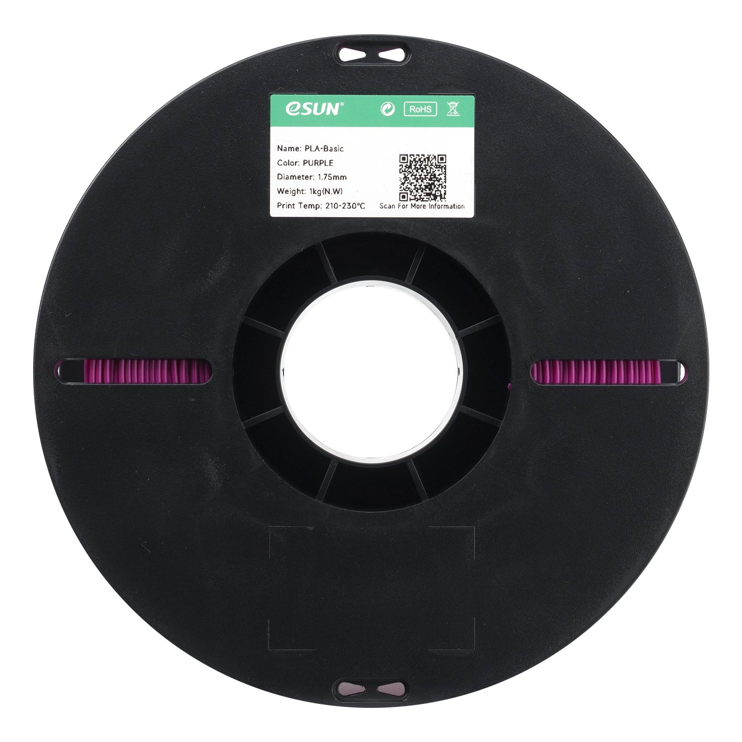 Filamento 3d eSun PLA Basic Roxo 1kg - Imagem 2