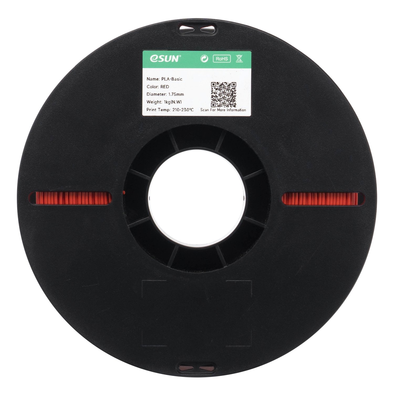 Filamento 3d eSun PLA Basic Vermelho 1kg - Imagem 2