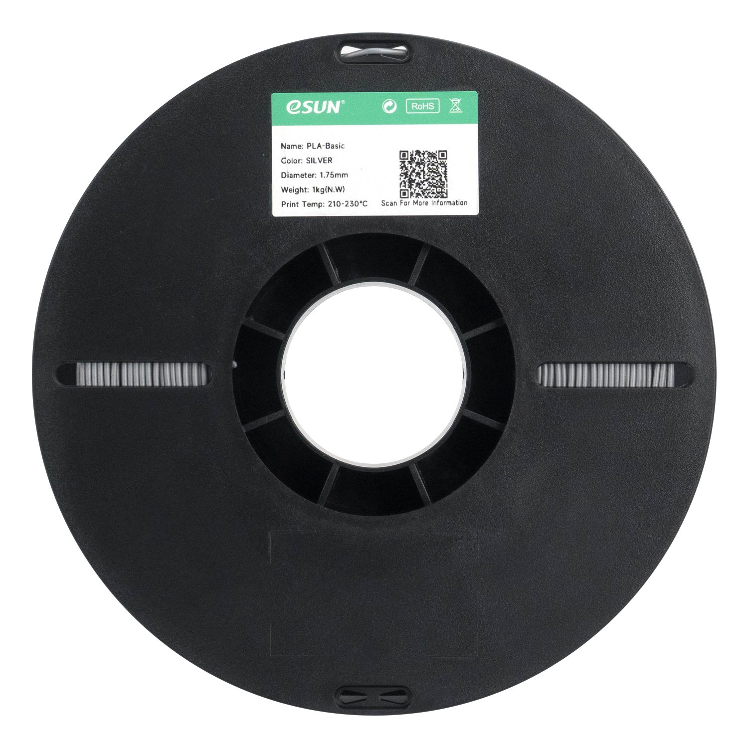Filamento 3d eSun PLA Basic Prata 1kg - Imagem 2