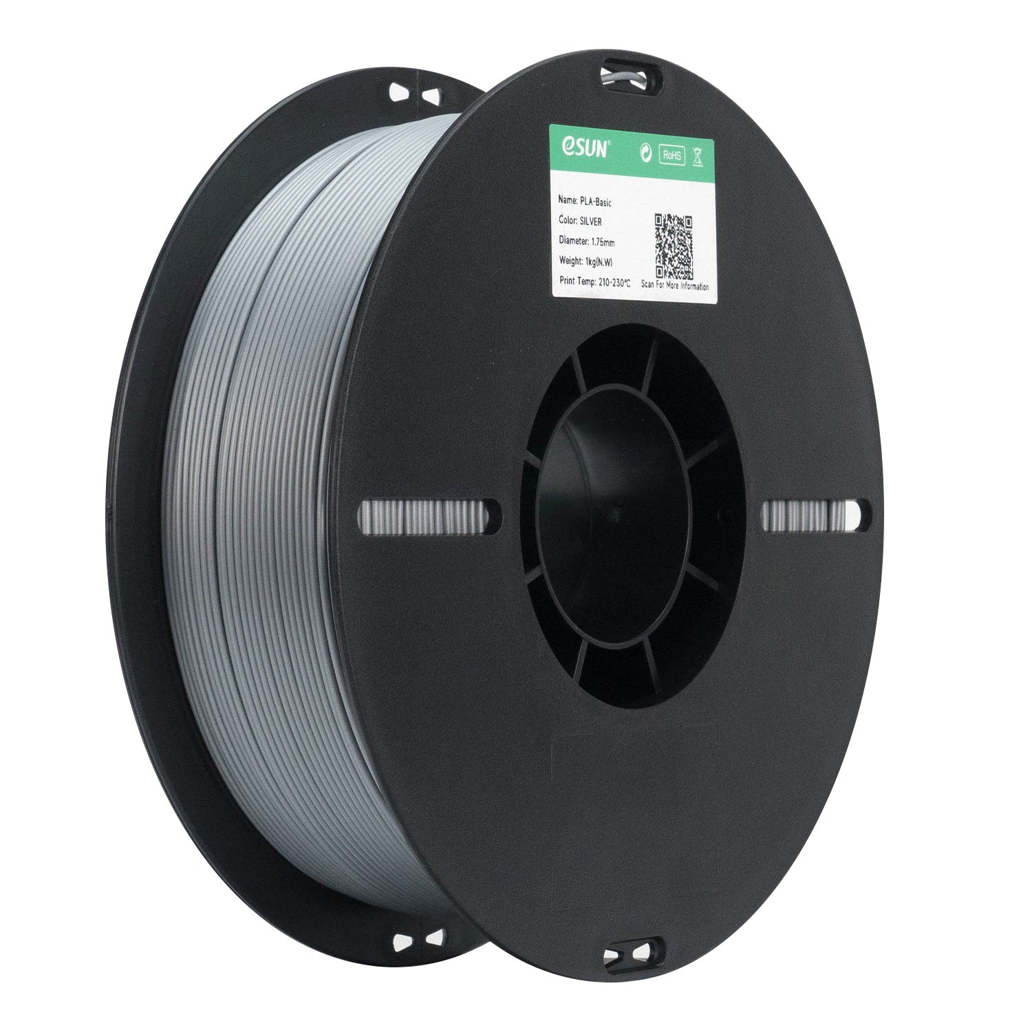 Filamento 3d eSun PLA Basic Prata 1kg - Imagem 3