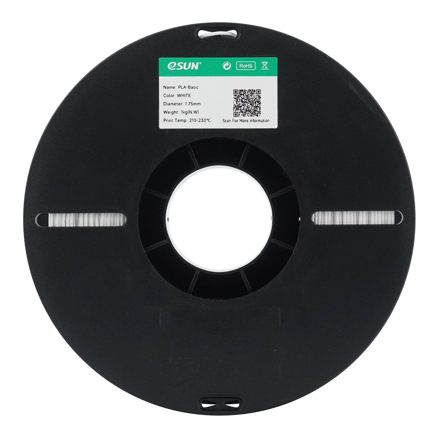 Filamento 3d eSun PLA Basic Branco 1kg - Imagem 2